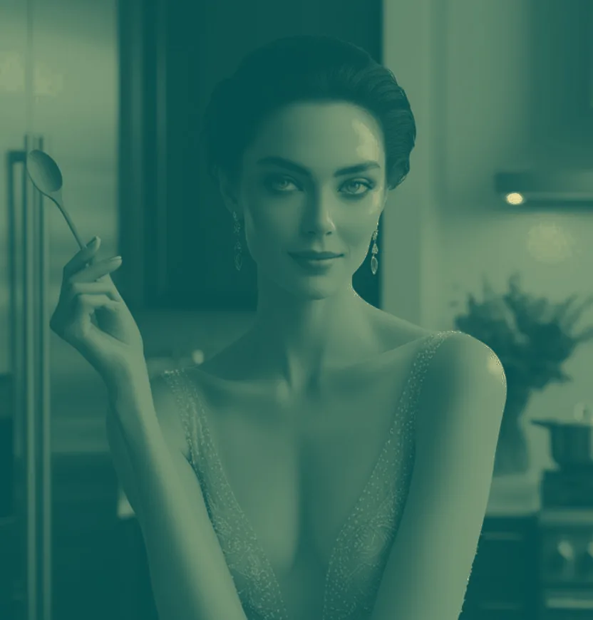 Woman not smiling